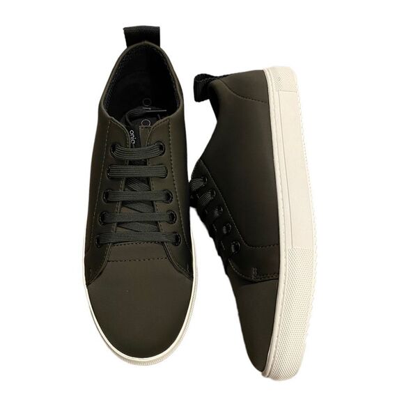 Onia levi sneakers shoes neoprene solid deep sage dark green Mens 9 M - Picture 2 of 11